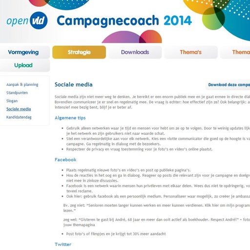 Open VLD campagnecoach 2014