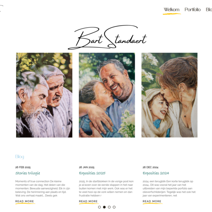 Website van kunstenaar Bart Standaert