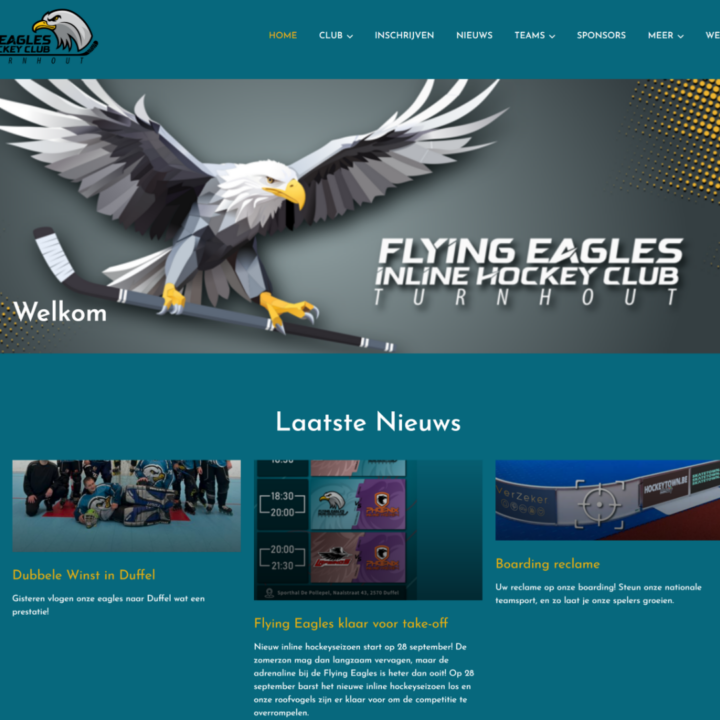 Website van Flying Eagles