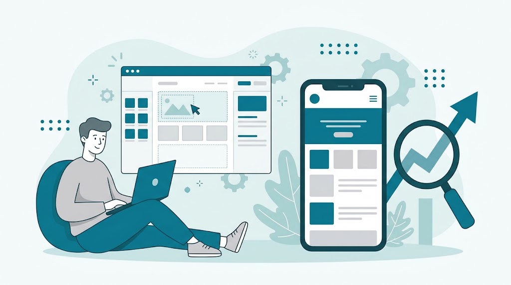 Iemand past zelf eenvoudig de website aan, die ook goed werkt op smartphone en goed vindbaar is