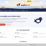 Homepagina van Wishbird.be
